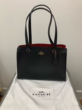 Coach Black Leather Tote